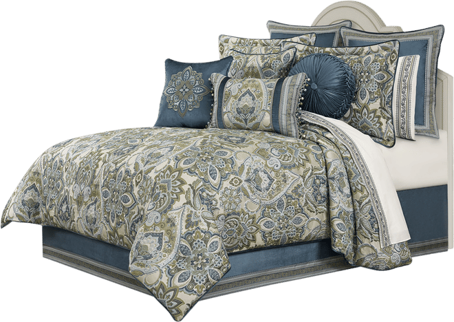 Queen Street Anzalone 4-pc. Midweight Comforter Set, Color: Spa