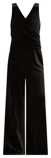 Shirred Shoulder Matte Jersey Jumpsuit