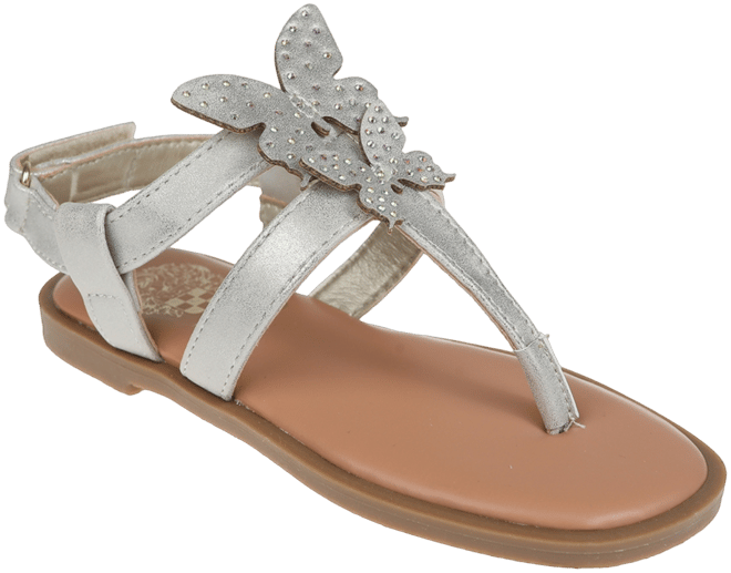 Big Girl's Fashion Sandal with 3D Cutout Self Butterflies Polyurethane Sandals