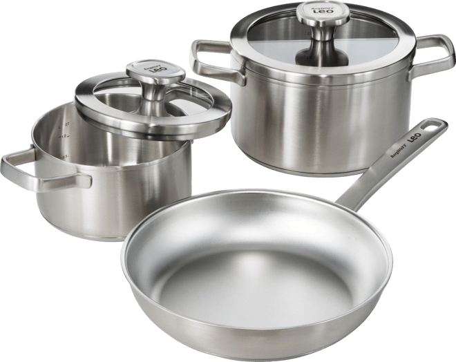 Graphite 5Pc Recycled 18/10 Stainless Steel Cookware Set