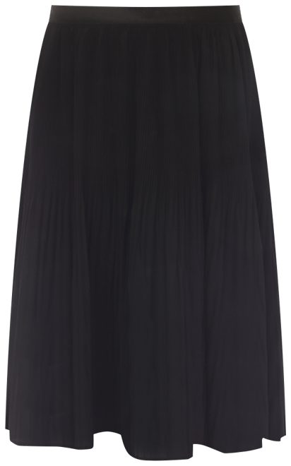 Plus Size Pleated Chiffon Midi Skirt
