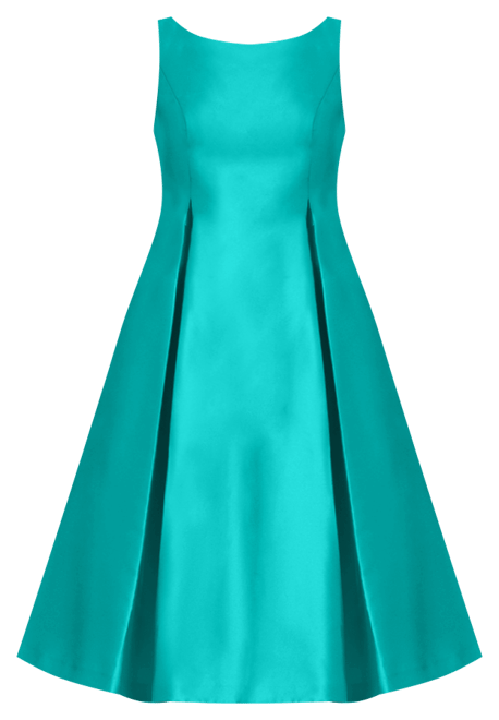 Boat-Neck A-Line Dress