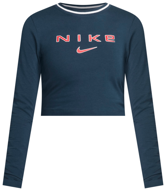 Nike grey long sleeve women's best sale