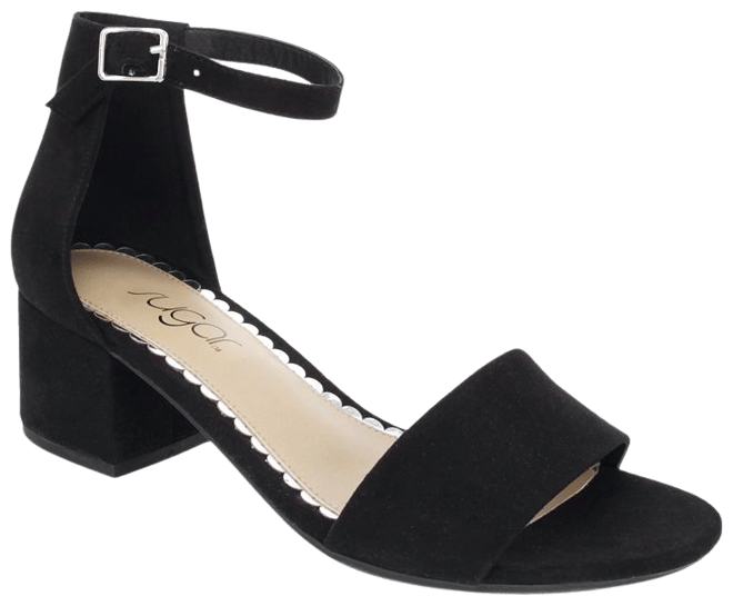 Womens black discount block heel sandals