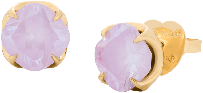 Gold-Tone Cubic Zirconia Flower Stud Earrings