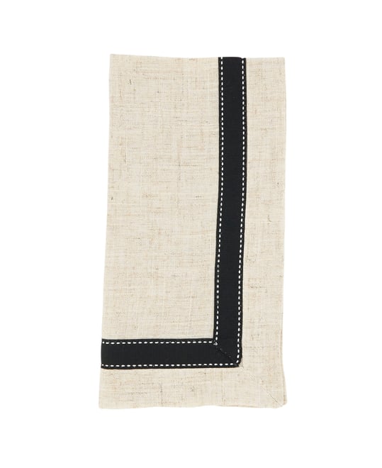 Grosgrain Accent Napkin Set of 4, 20"x20"