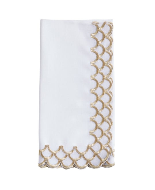 Scalloped Edge Napkin Set of 4, 20"x20"