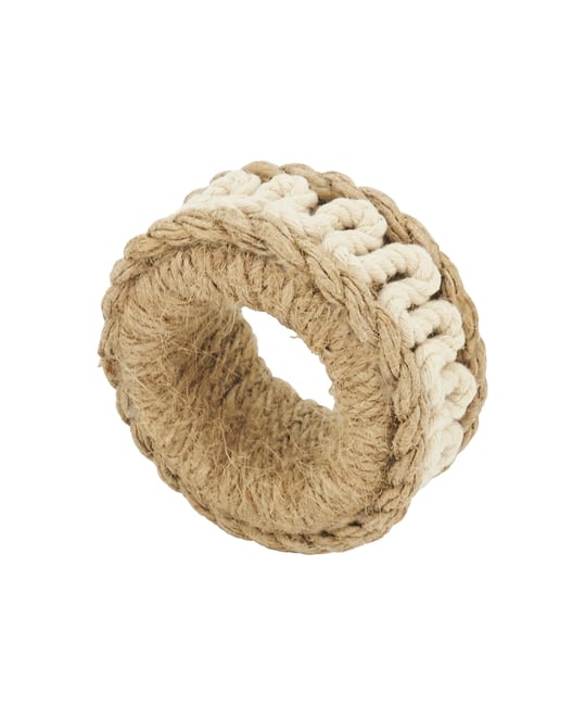 Rope Design Napkin Ring Set of 4