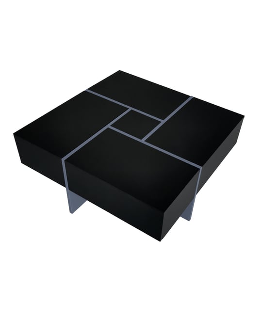 Streamdale Modern Square Coffee Table with Hidden Storage and Extendable Tabletop