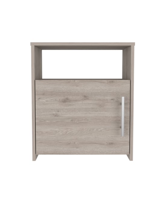 Simplie Fun Nordico Nightstand, One Shelf, Single Door Cabinet, Metal Handle