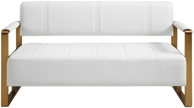 Streamdale 57.9" Width Modern Upholstery Faux Bonded Leather Loveseat Sofa