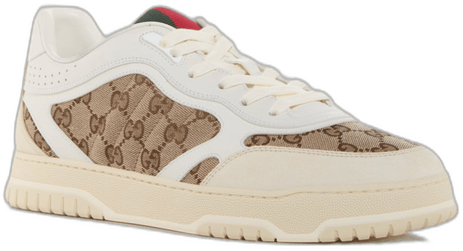 【関税＆送料込み】Gucci Re-Web Leather Low-Top Sneakers Gucci Re-Web leather sneakers in black - Gucci | Mytheresa