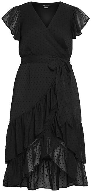 Plus Size Midi Frill Dee Tiered Dress