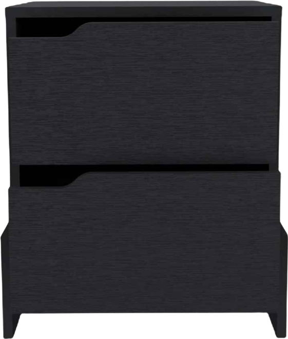 Streamdale Haines Nightstand With 2-Drawers, End Table With Sturdy Base