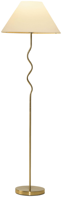 Squiggle 22" Led Contemporary Modern Floor Lamp with Empire Shade