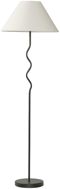 Squiggle 22" Led Contemporary Modern Floor Lamp with Empire Shade