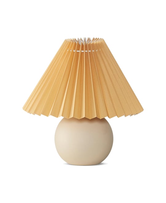 Serena 10" Ceramic Led Table Lamp with Pleated Shade