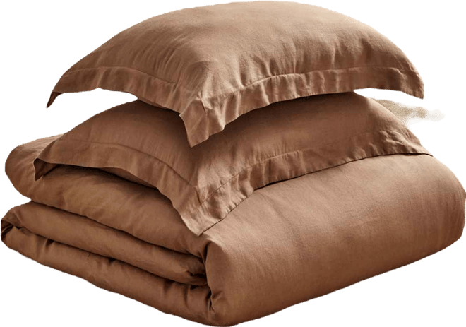 Washed Linen Solid Duvet Cover, King/California King