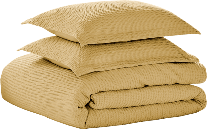 Cloud Waffle Textured 3-Pc. Duvet Cover Set, King/California King