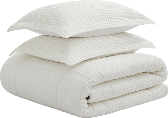 Mills Waffle Textured 2-Pc. Duvet Cover Set, Twin/Twin Xl