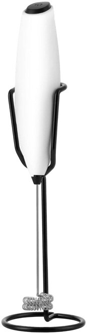 Double Whisk Milk Frother for Coffee With Upgraded Holster Stand