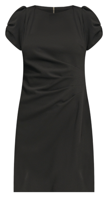 Women's Puff-Sleeve Side-Pleated Dress