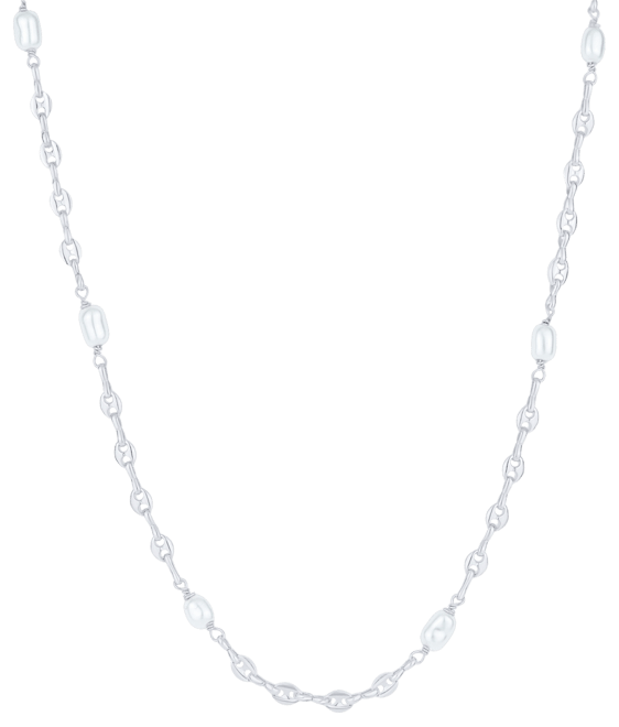 White Imitation Pearl Necklace