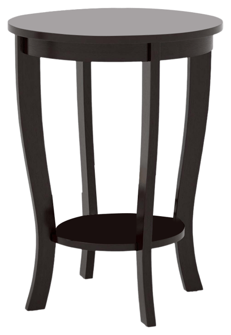 2-Tier End Table 18'' Round Compact Sofa Side Nightstand with Storage Shelf