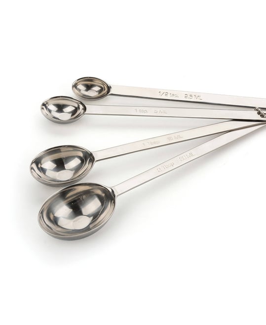 Endurance 18/8 Stainless Steel 4 Piece Long Handle Measuring Spoon