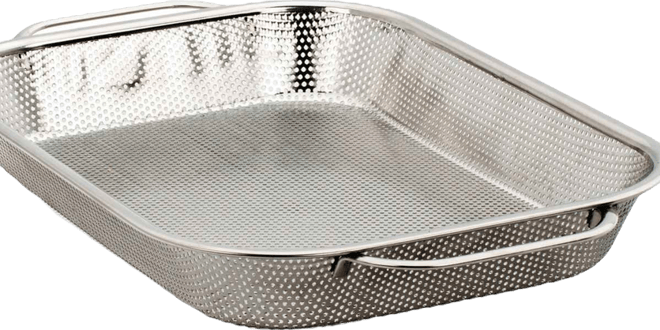 Precision Pierced Stainless Steel 17.5x11x2" Bbq Roasting Pan