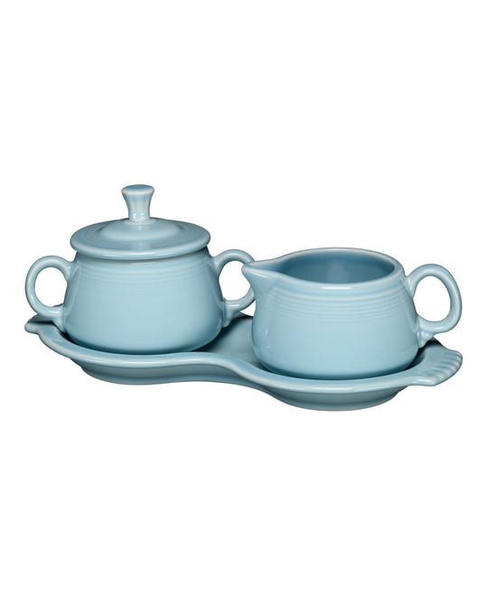 4 Pc. Sugar Bowl and Creamer Set with Tray