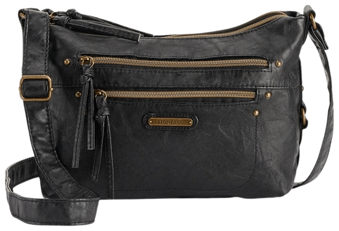 Stone Mountain Leather Pocketbook in Black - New