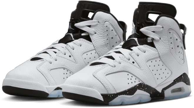 Air Jordan 6 Retro "White/Black" Tenis para niño talla grande