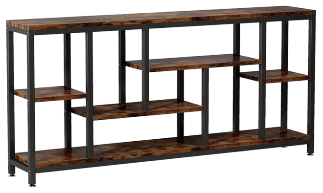 Console Sofa Table, 70.9 inch Extra Long Table Behind Couch with Storage Shelves, 3-Tier Industrial Narrow Entryway Hallway Accent Table fo