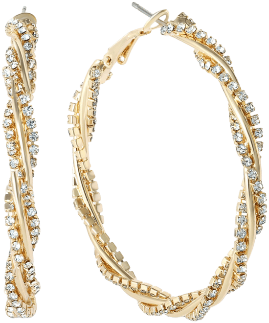 Womens Spiral Hoop Earrings