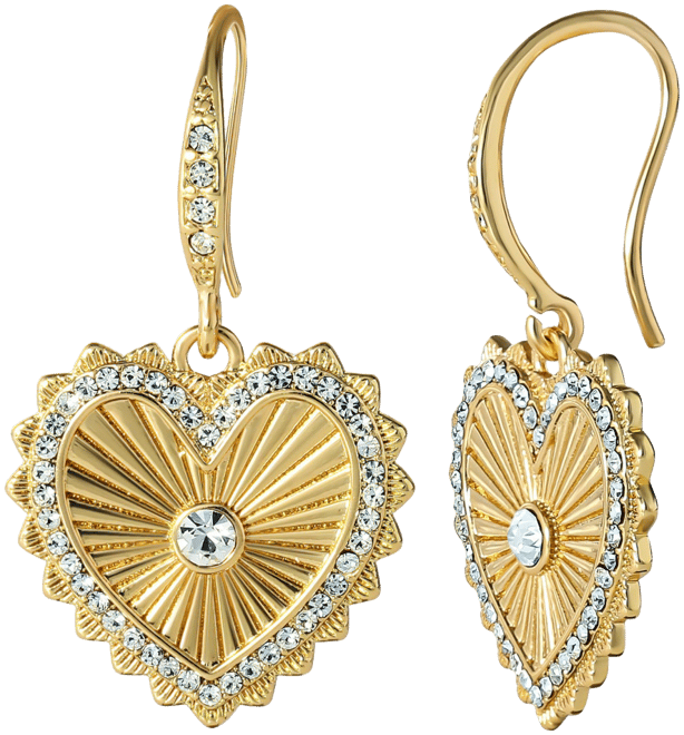 Womens Heart Drop Earrings