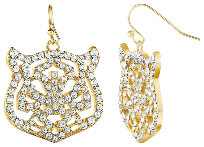 Womens Tiger Drop Earrings