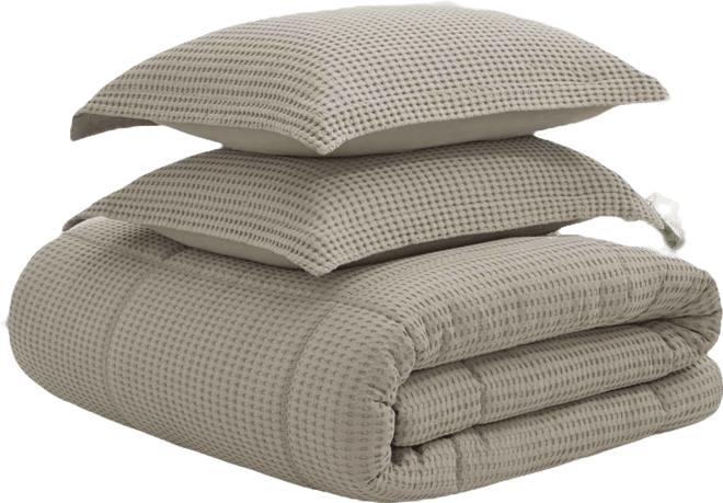 Mills Waffle Textured 2-Pc. Comforter Set, Twin/Twin Xl