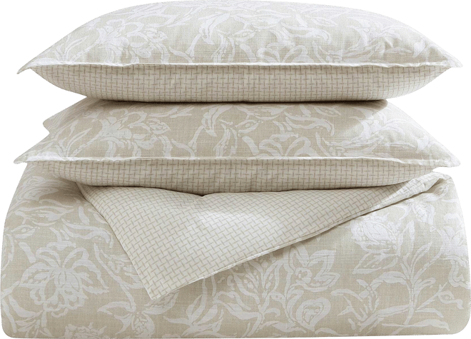 Tortola Reversible 3 Piece Comforter Set, Full/Queen