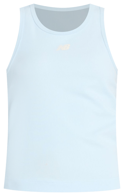 New Balance Women's Linear Heritage Rib Knit Racer Tank