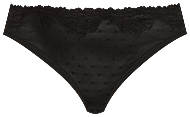  Curvy Couture Sheer Whisper High Cut Thong Panty- 1609 for $22.00