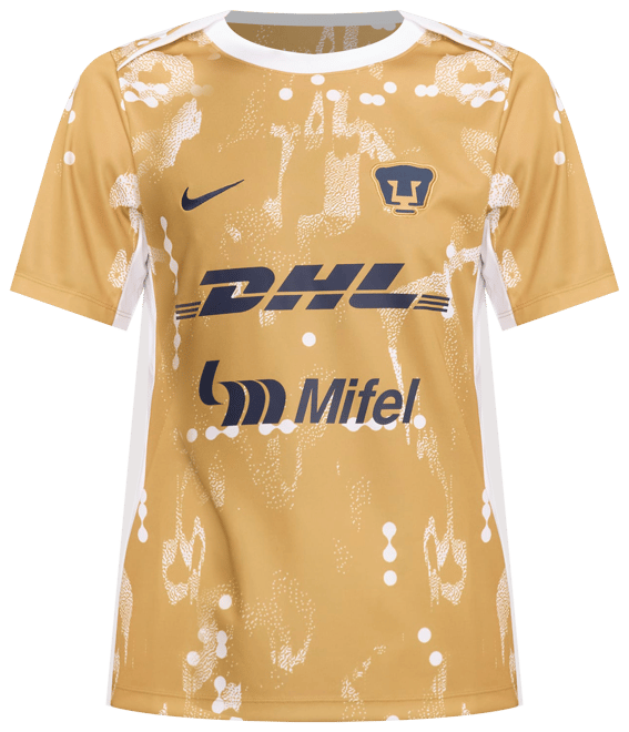 Pumas UNAM Academy Pro Playera de fútbol de manga corta Nike Dri-FIT para antes del partido para hombre