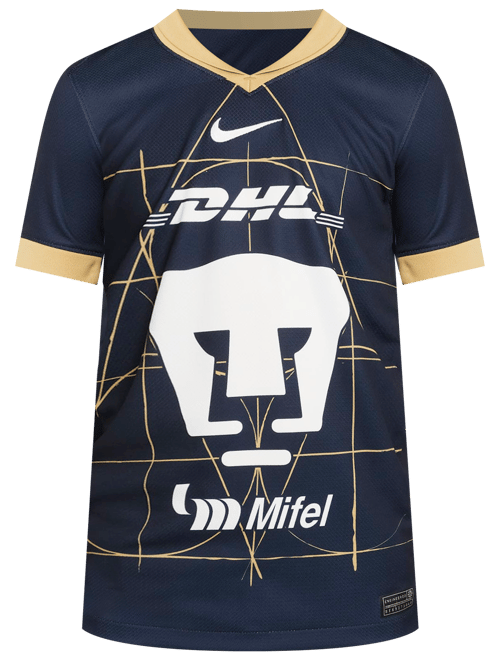 Pumas UNAM visitante 2024/25 Stadium Jersey de fútbol Nike Dri-FIT Replica para niños talla grande