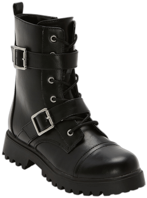 Arizona Jean Co Womens Fleet Combat Boots Flat Heel Color Black JCPenney