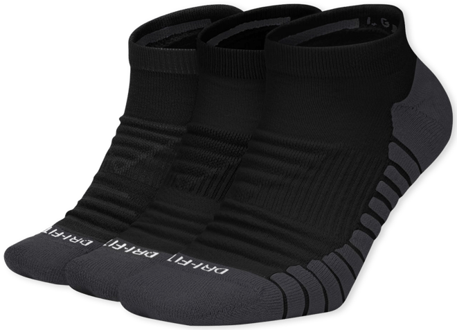 Nike Everyday Max Cushioned Calcetines invisibles de entrenamiento (3 pares)