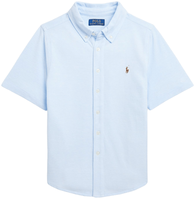 Polo Ralph Lauren Big Boys Knit Oxford Short-Sleeve Shirt