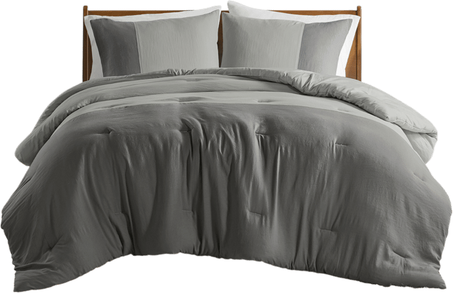 Miro Soft Washed Color Block 3-Pc. Comforter Set, King/California King