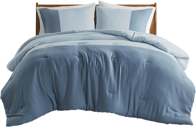 Miro Soft Washed Color Block 3-Pc. Comforter Set, King/California King