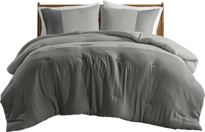 Miro Soft Washed Color Block 3-Pc. Comforter Set, Full/Queen