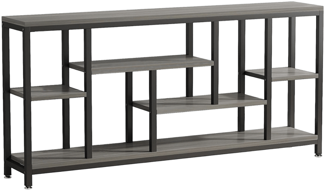 Console Sofa Table, 70.9 inch Extra Long Table Behind Couch with Storage Shelves, 3-Tier Industrial Narrow Entryway Hallway Accent Table fo